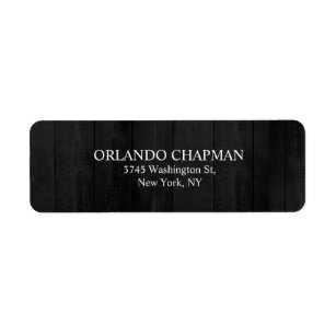 Professional Gray Wood Design Simple Plain Elegant Label
