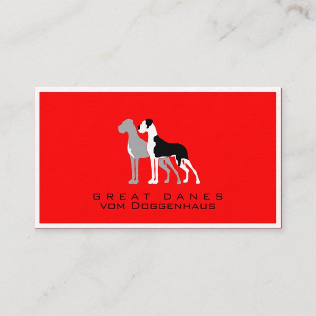 Professional Great Dane Boston Mantle Businesscard Business Card (Front)