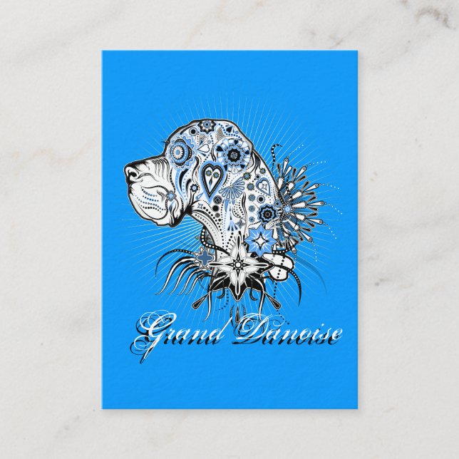 Professional Great Dane business card (Front)