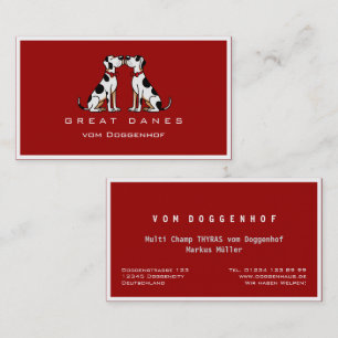 Professional Great Dane Business Card
