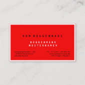 Professional Great Dane Business Card (Back)