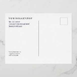Professional Great Dane Kennel Foil Holiday Postcard