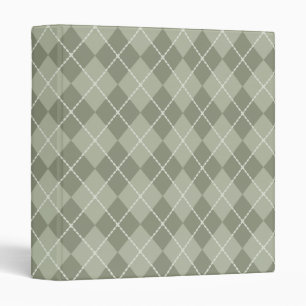 Professional Green Argyle Organizer Binder