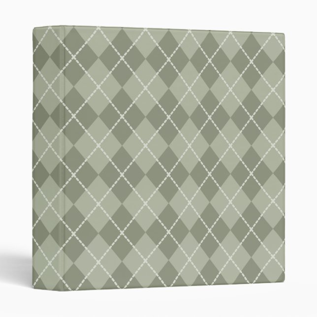 Professional Green Argyle Organizer Binder (Front/Spine)