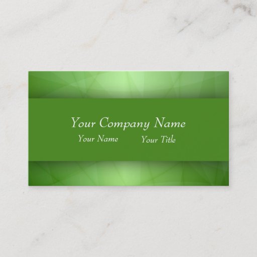 Customizable Professional Green Business Card