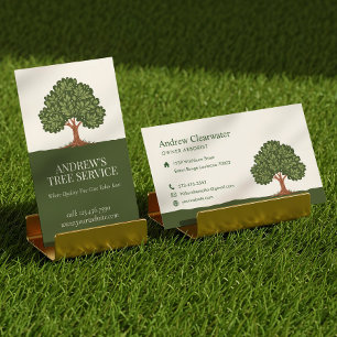 Professional Green Lawn Care Landscaping Arborists Business Card