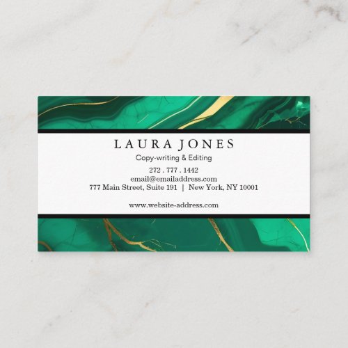 Professional Green Marble Business Card