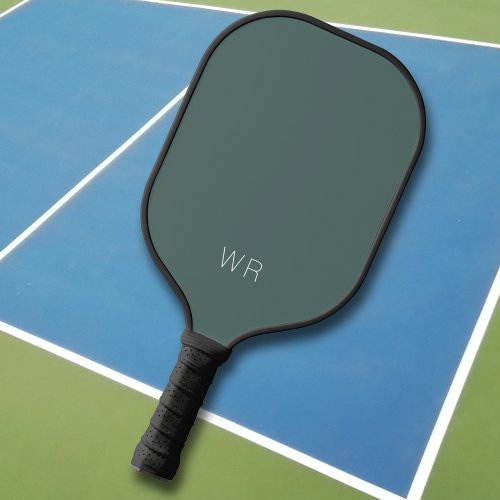 Professional Green Monogram Monogrammed Initials Pickleball Paddle