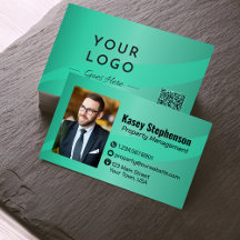 Professional Green Photo QR Code Modern