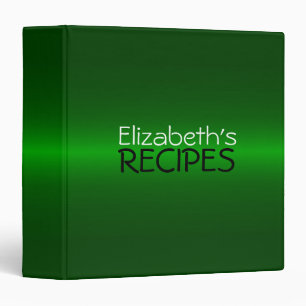 Professional Green Recipes Binder