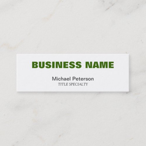 Professional Green Skinny Business Card