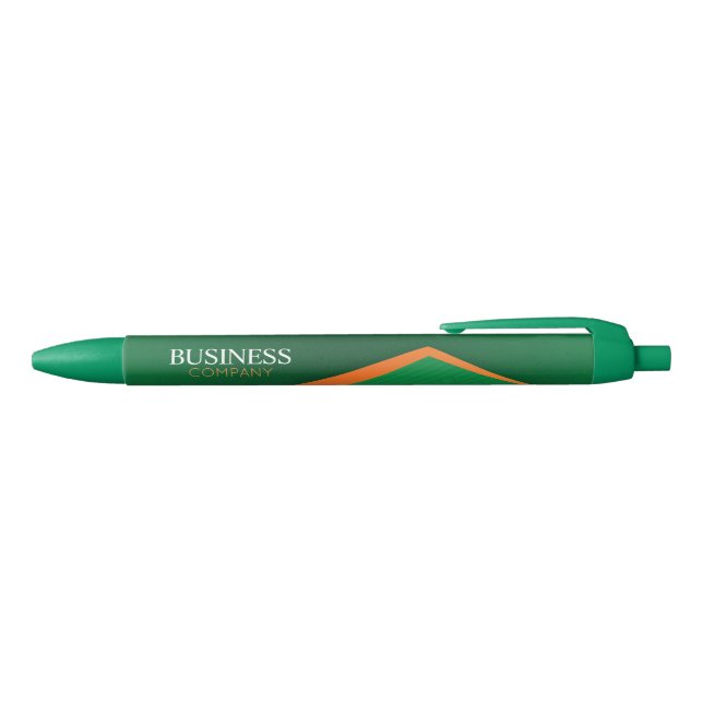 Professional Green with Orange Stripe Business Pen (Top)