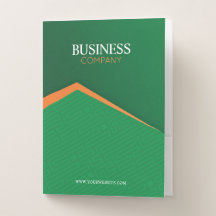 Professional Green with Orange Stripe Business