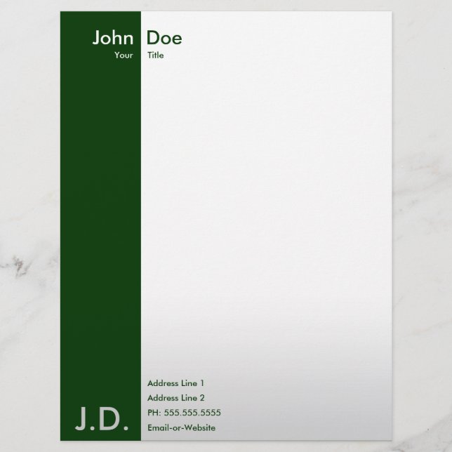 professional greens letterhead (Front)