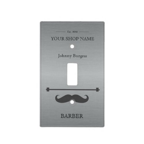 Professional Grey  Barber Hipster Steel Modern Light Switch Cover