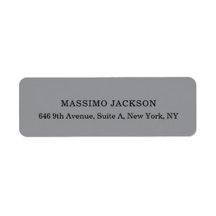 Professional grey elegant modern minimalist name label