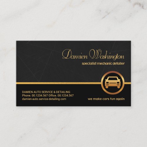 Professional Grey Marble Grunge Automobile Car Business Card