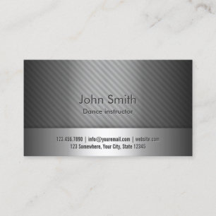 Professional Grey Metal Dance Business Card