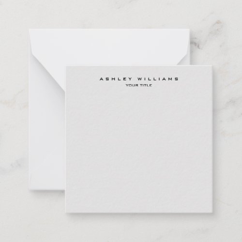 Professional grey modern plain unique note card