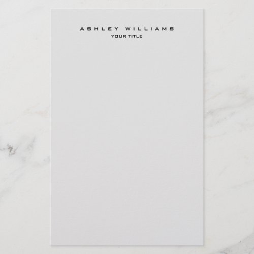 Professional grey modern plain unique stationery