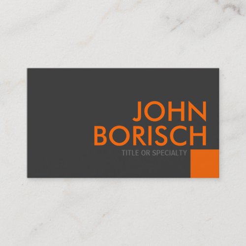 Professional Grey Orange Business Profile Card Business Card Template