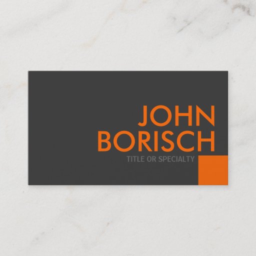 Customizable Professional Grey Orange Business Profile Card Business Card Template