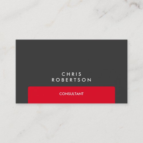 Professional Grey Red Stripe Business Card