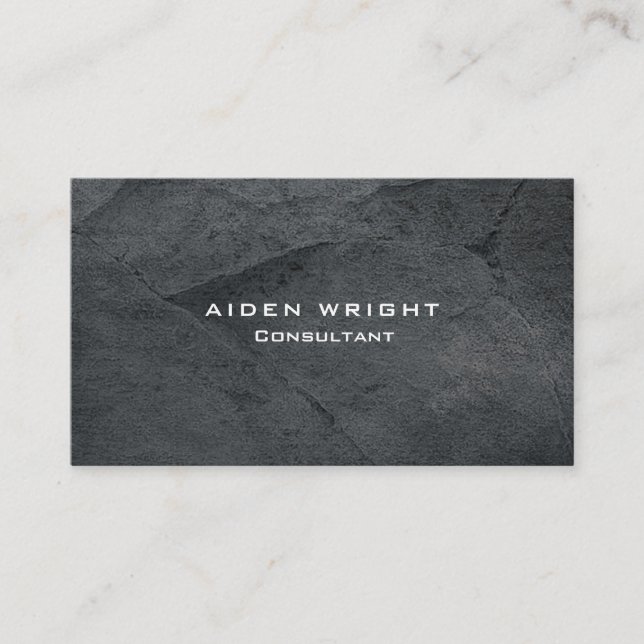 Professional Grey Stylish Modern Minimalist Business Card (Front)