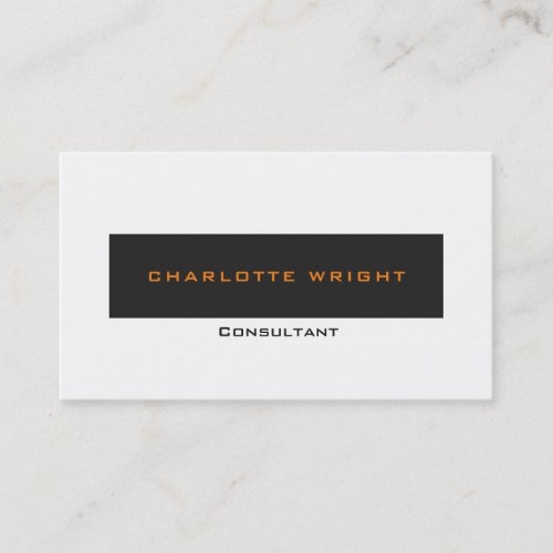 Professional Grey White Modern Minimalist Trendy Business Card