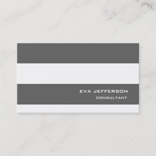 Professional Grey White Stripes Trendy Style Business Card