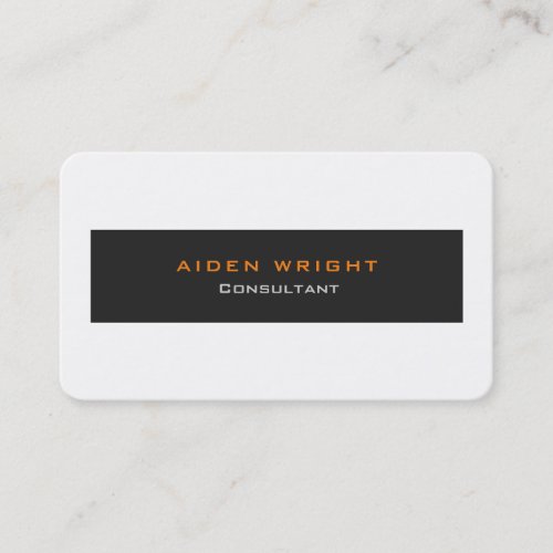 Professional Grey White Stylish Modern Minimalist Business Card