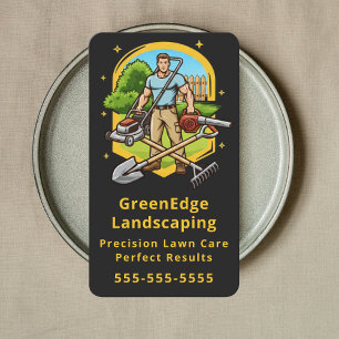 Professional Groundskeeping Lawn Care Landscaping Business Card