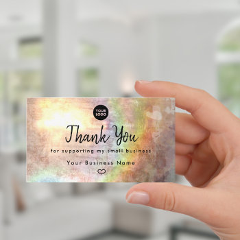 Professional Grunge Pastel Beige Heart Thank You  Business Card by TabbyGun at Zazzle