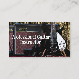Professional Guitar Instructor Business Card