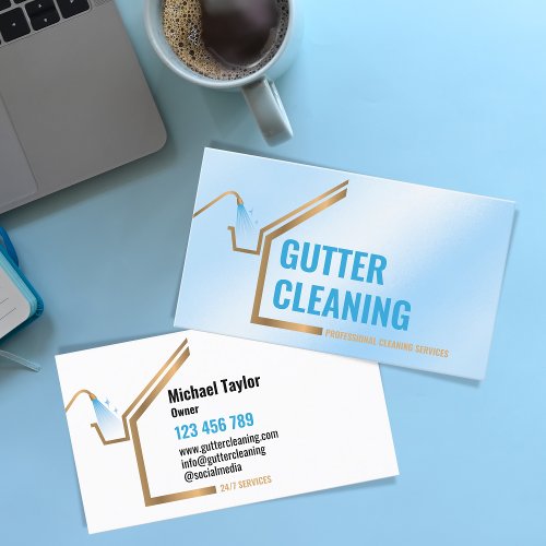Professional Gutter Installation Cleaning Service Business Card
