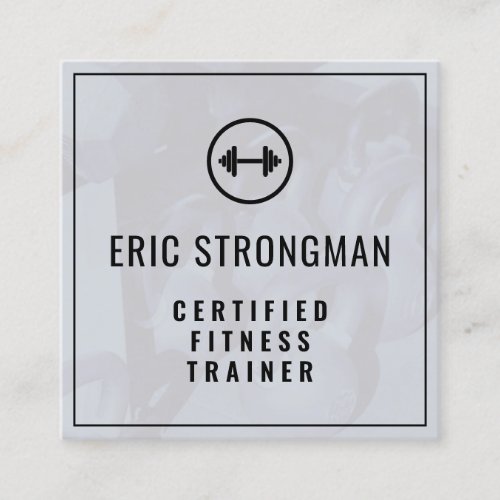 Professional gym inspired  square business card
