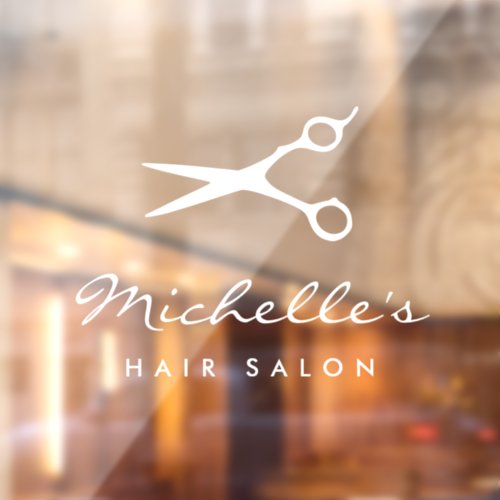 Professional hair salon logo window cling sign