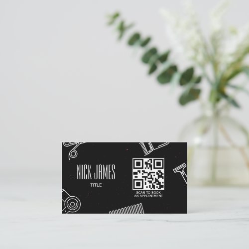 Professional hair salon QR code scan to book  Business Card