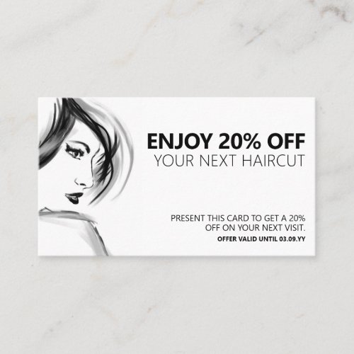 Professional Hair Salon _ Thank You Discount Card