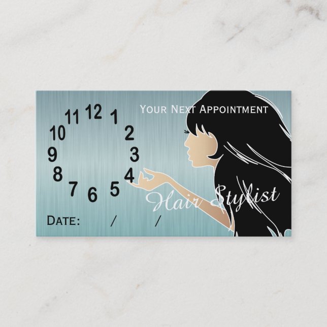 Professional  Hair Stylist Appointment Cards (Front)