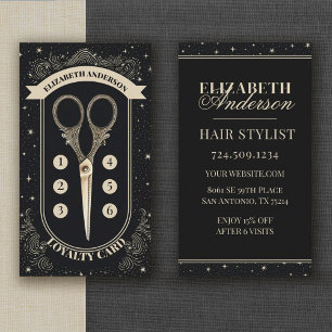 Professional Hair Stylist Beauty Salon Loyalty Card