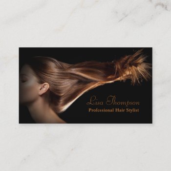 Professional Hair Stylist Beauty Salon Model Card by paplavskyte at Zazzle