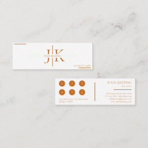 Professional Hair Stylist Modern Minimalist Salon Loyalty Card