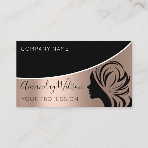 Professional Hairdresser Lashes Extension Makeup Business Card