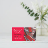 Professional Hairstylist customizable bus.card Business Card (Standing Front)