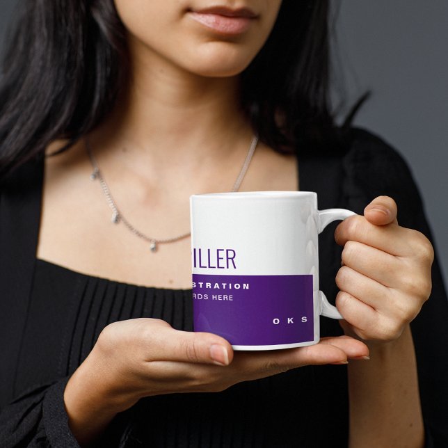 Professional Half-Purple Half-White Modern  Coffee Mug (Creator Uploaded)