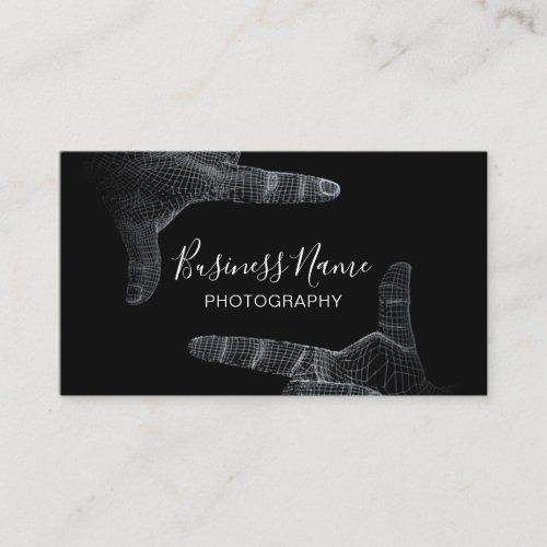 Professional Hands Frame Photography Business Card