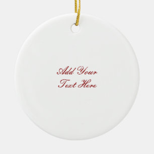 Professional handwriting add text modern ceramic ornament