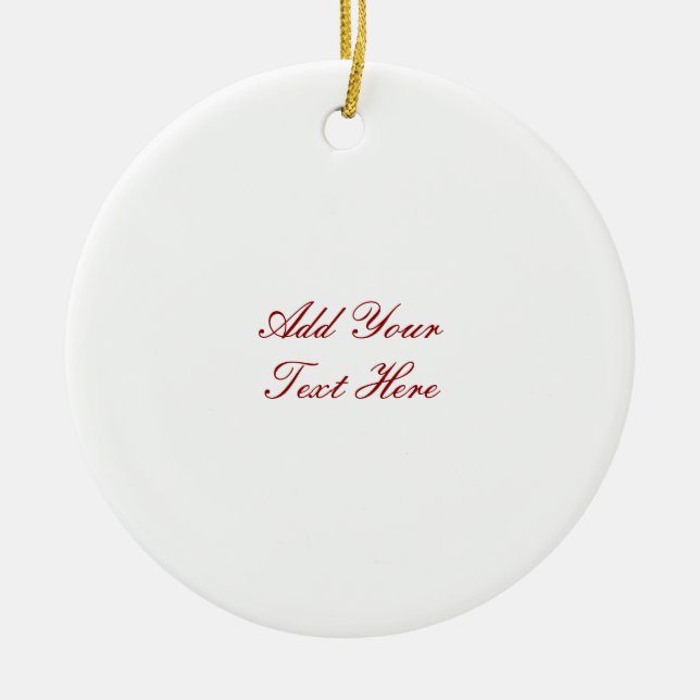 Professional handwriting add text modern ceramic ornament (Front)