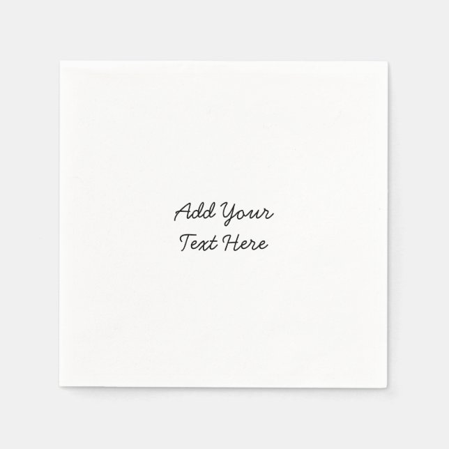 Professional handwriting add text modern napkins (Front)
